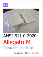 ANSI B11.0 2020 | Allegato M - Istruzioni per l'uso