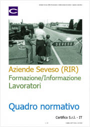 Aziende Seveso (RIR) Formazione e Informazione lavoratori | Quadro normativo