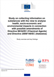 Study on collecting information on substances with possible amendments of Directive Chemical Agents and Asbestos