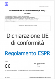 Dichiarazione UE di conformità Regolamento ESPR