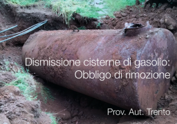 Dismissione cisterne di gasolio: Obbligo di rimozione