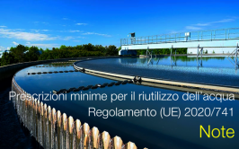 Prescrizioni minime per il riutilizzo dell’acqua / Note Regolamento (UE) 2020/741