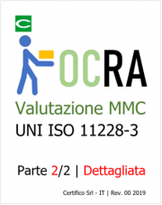 Valutazione rischio MMC ripetitivi ISO 11228-3 OCRA | Dettagliata