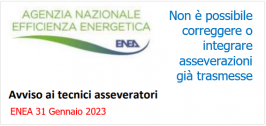ENEA: non è possibile correggere o integrare asseverazioni già trasmesse
