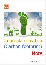 Impronta climatica (Carbon footprint) / Note     