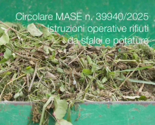 Circolare MASE n. 39940 del 03.03.2025 - Istruzioni operative rifiuti da sfalci e potature