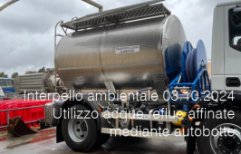 Interpello ambientale 03.10.2024 - Utilizzo acque reflue affinate mediante autobotte