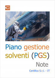 Piano gestione solventi (PGS) / Note
