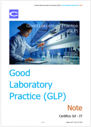 I principi di Buona Pratica di Laboratorio (BPL) / Good Laboratory Practice (GLP)