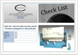 Presse piegatrici idrauliche: Check list della norma tecnica UNI EN 12622:2010