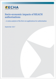Rapporto ECHA: Impatti socioeconomici delle autorizzazioni REACH 