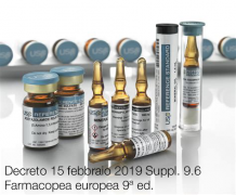 Decreto 15 febbraio 2019 | Suppl. 9.6 Farmacopea europea 9ª ed.