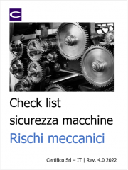 Check list Sicurezza macchine, rischi meccanici, in versione doc