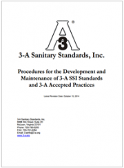Procedures for the Development and Maintenance of 3-A SSI Standards and 3-A Accepted Practices