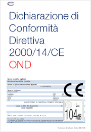 Dichiarazione CE di Conformità Direttiva 2000/14/CE