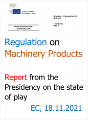 Report CE Regulation on Machinery Products - 18.11.2021