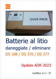 Batterie al litio danneggiate / da eliminare