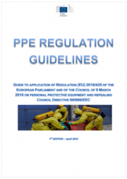 Linee guida 2018 DPI Regolamento (UE) 2016/425 