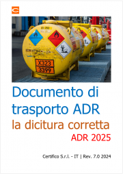 Documento di trasporto ADR: la dicitura corretta