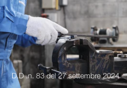 Decreto direttoriale n. 83 del 27 settembre 2024