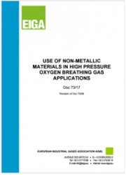 Use of non-metallic materials in high pressure oxygen breathing gas applications