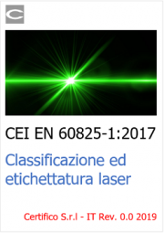 CEI EN 60825-1:2017 | Classificazione ed etichettatura laser 