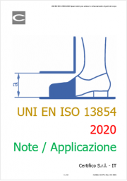 UNI EN ISO 13854:2020 Spazi minimi schiacciamento di parti del corpo: Note / Applicazione