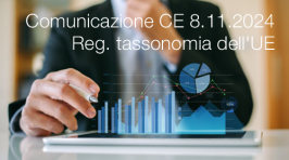 Comunicazione CE dell'8.11.2024 regolamento sulla tassonomia dell'UE 