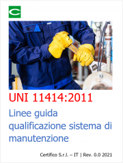 UNI 11414:2011 | Linee guida qualificazione sistema di manutenzione