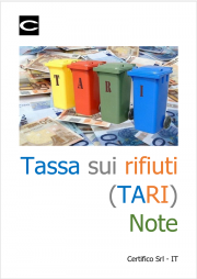 Tassa sui rifiuti (TARI) / Note