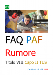FAQ PAF Rumore - Titolo VIII Capo II TUS