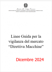 Linee Guida per la vigilanza del mercato “Direttiva Macchine”