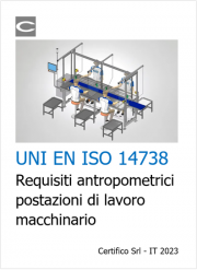 UNI EN ISO 14738 Requisiti antropometrici postazioni di lavoro macchinario