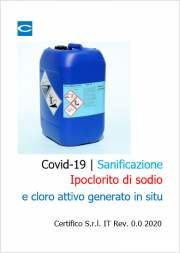 Covid-19 | Sanificazione Ipoclorito di sodio e cloro attivo generato in situ