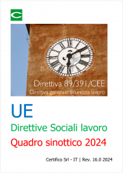 Diritto dell'Unione Europea in materia di sicurezza: Direttive Sociali