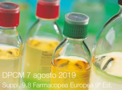 DPCM 7 agosto 2019 | Suppl. 9.8 Farmacopea Europea 9ª Ed.