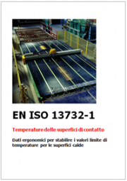 EN ISO 13732-1 Temperature delle superfici di contatto calde - Dati ergonomici  
