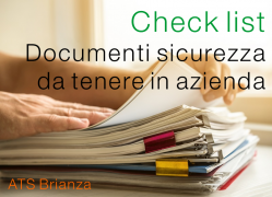 Check list Documenti sicurezza da tenere in azienda