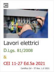 Lavori elettrici: D.Lgs. 81/2008 e norma CEI 11-27