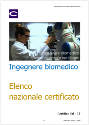 Ingegnere biomedico: elenco nazionale certificato