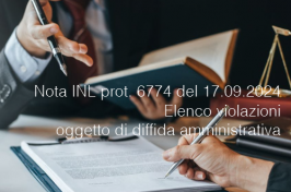 Nota INL prot. 6774 del 17 settembre 2024