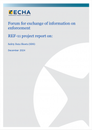 Report ECHA - Conformità delle schede di sicurezza (SDS)