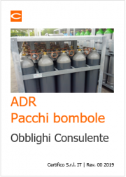 Pacchi bombole ADR: Obblighi Consulente ADR