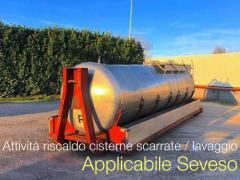 Attività di riscaldo cisterne/tank scarrati dal mezzo di trasporto e lavaggio: Applicabile Seveso