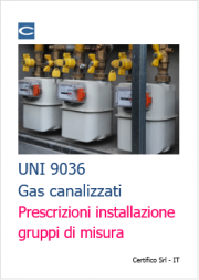 UNI 9036: Prescrizioni installazione gruppi misura gas