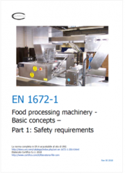 EN 1672-1 Food processing machinery Testo dei requisiti