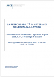 La responsabilità in materia di sicurezza sul lavoro ANCE 2024