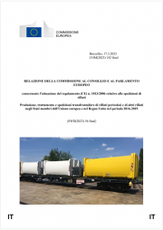 VI Relazione attuazione Reg. 1013/2006/CE in materia di spedizioni di rifiuti