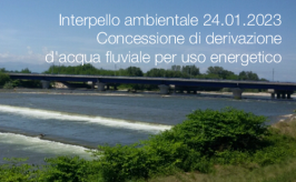 Interpello ambientale 24.01.2023 - Concessione di derivazione d'acqua fluviale per uso energetico