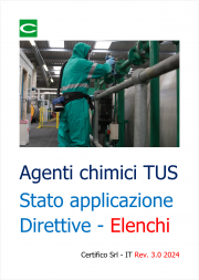 Agenti chimici TUS: Elenchi Sostanze